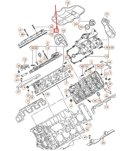NEW AUDI A4 B8 CYLINDER HEAD COVER CYLINDERS 1-3 06E103472N ORIGINAL