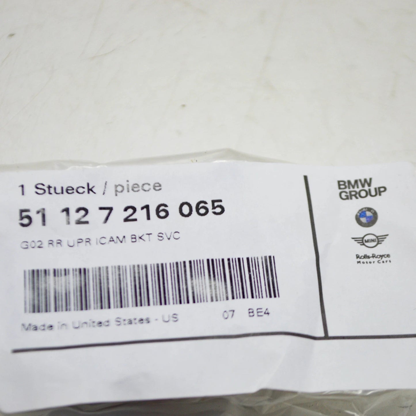 NEW BMW X3 G01 M F97 REAR VIEW CAMERA HOLDER 51127216065 ORIGINAL