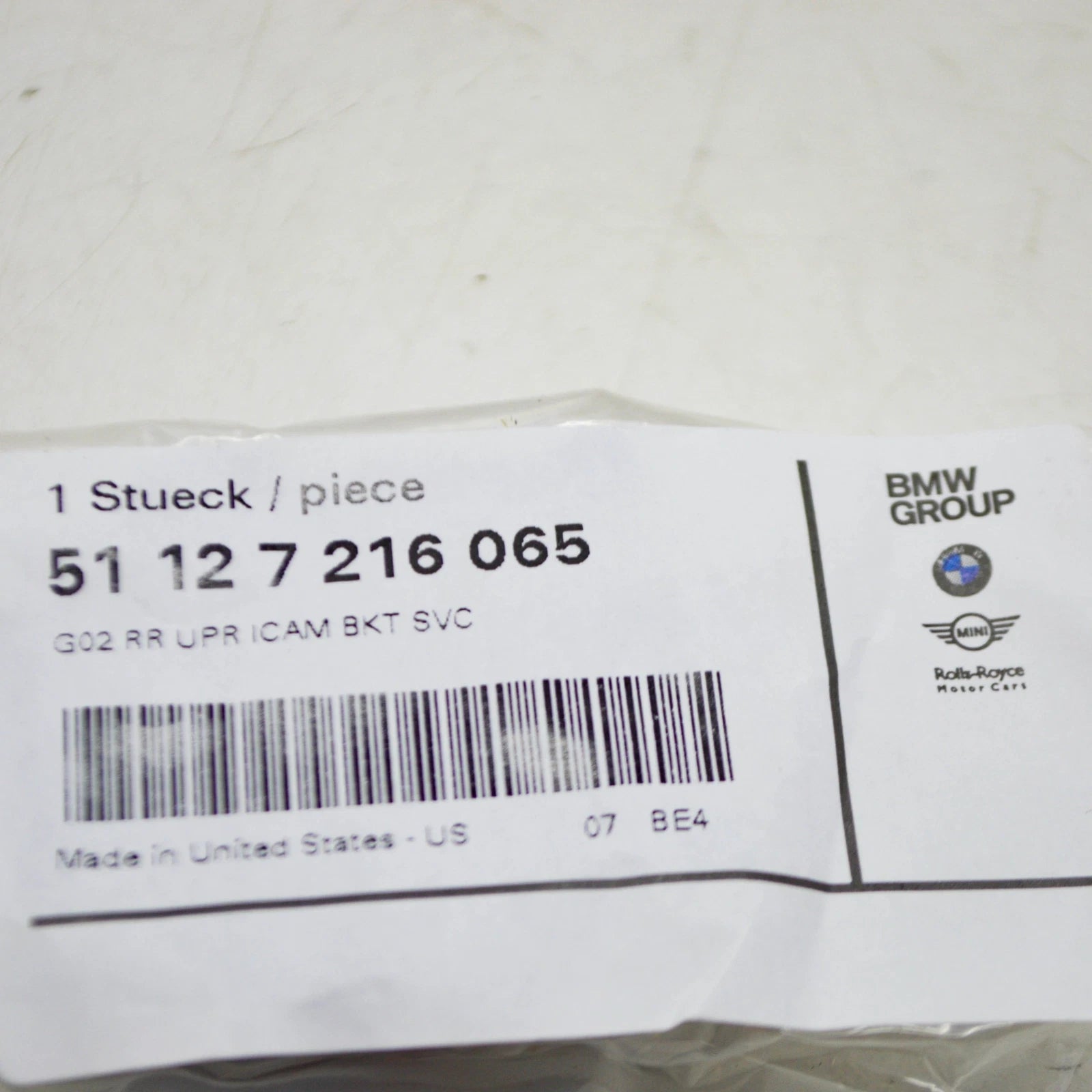 NEW BMW X3 G01 M F97 REAR VIEW CAMERA HOLDER 51127216065 ORIGINAL