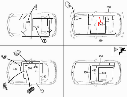 new mercedes-benz slk r172 distance radar wiring harness a1725405713 original