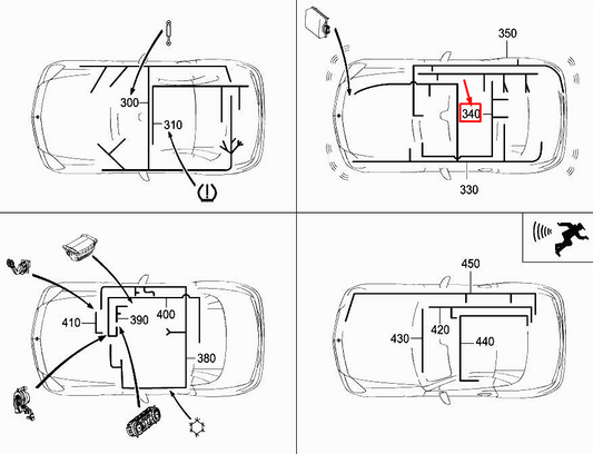 new mercedes-benz slk r172 distance radar wiring harness a1725405713 original