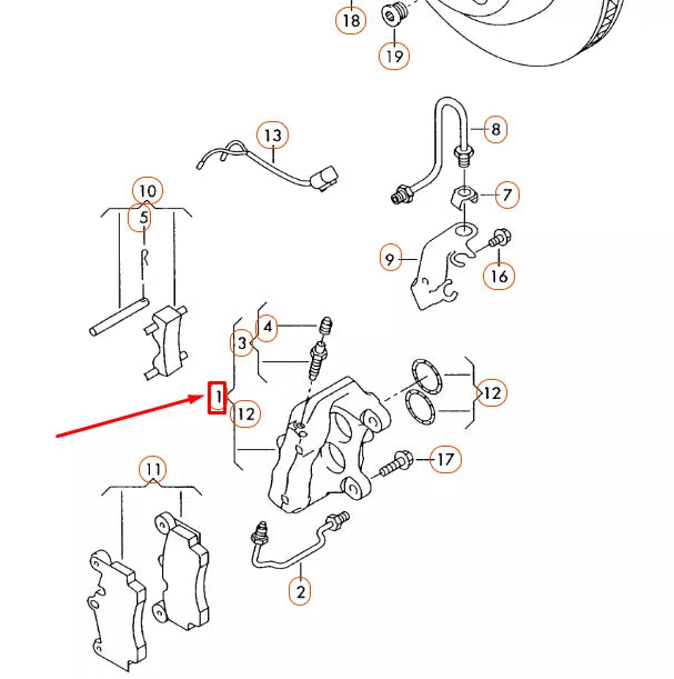 NEW AUDI Q7 4L REAR LEFT BRAKE CALIPER 7L6615423L ORIGINAL