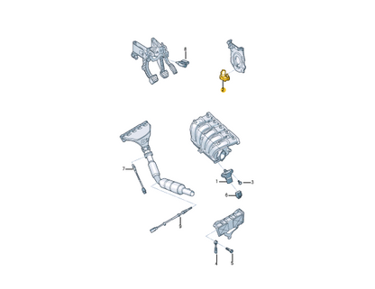 NEW VOLKSWAGEN BEETLE 9C1 CRANKSHAFT POSITION SENSOR 038957147F ORIGINAL