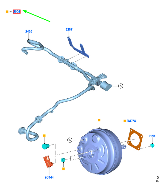 new ford kuga mk3 brake booster assy lhd 2632345 original