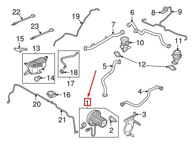 NEW AUDI A7 SPORTBACK 4G SECONDARY AIR INJECTION PUMP 079959231L ORIGINAL