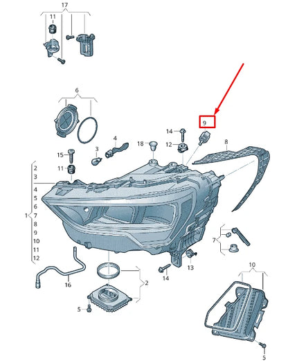 NEW AUDI Q3 F3 HEADLIGHT RANGE CONTROL MOTOR 83A941293
