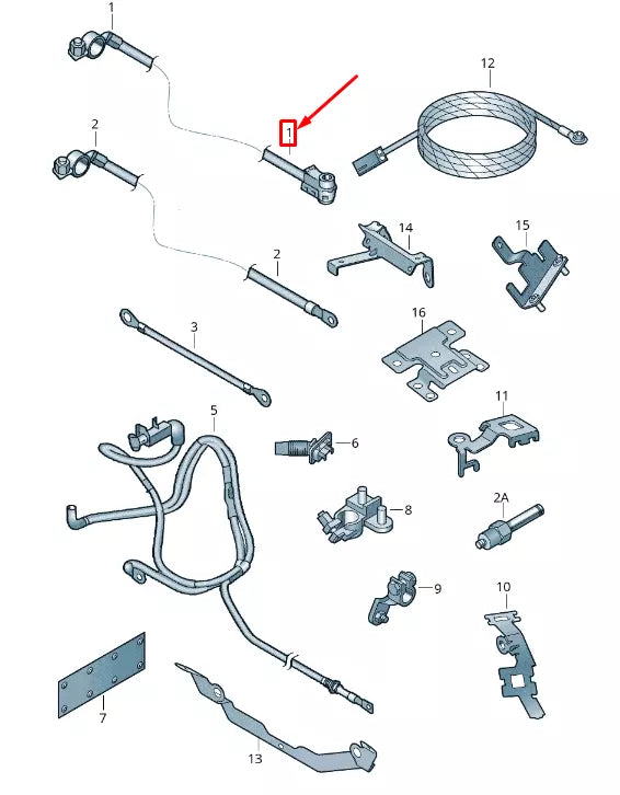 NEW VOLKSWAGEN CRAFTER 2F MK1 NEGATIVE BATTERY CABLE 2E0971080PM