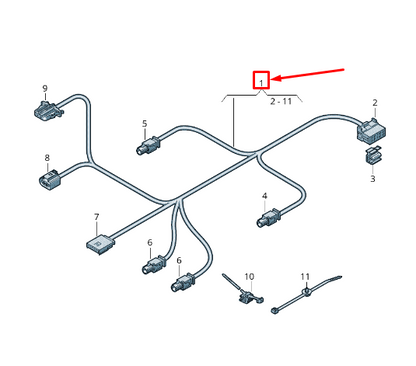 NEW AUDI E-TRON GEN CENTRE CONSOLE WIRING HARNESS 4KE971641E ORIGINAL