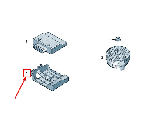NEW AUDI A8 4N IMPACT SOUND CONTROL UNIT RETAINER 4N0907333