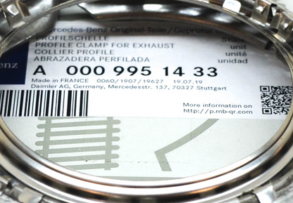 NEW MB GLE W166 REAR EXHAUST PIPE CONNECT CLAMP A0009951433 ORIGINAL