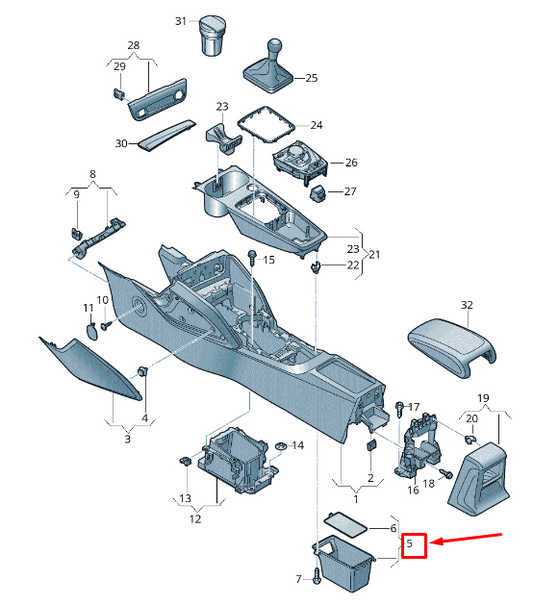 NEW AUDI Q2 GA STOWAGE COMPARTMENT 81A8633004PK ORIGINAL
