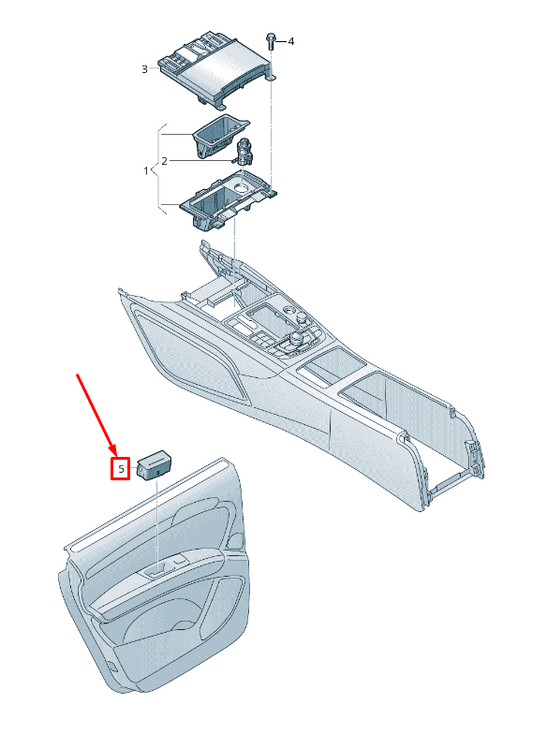 new audi q8 4m rear left door ashtray pistachio beige 4g8857405bj3 original