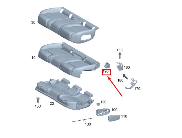 new mb gla h247 rear child seat anchor isofix cover a24786097019051 original