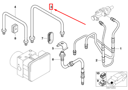 new bmw 3 compact e36 brake pipe 6752202 34326752202 original