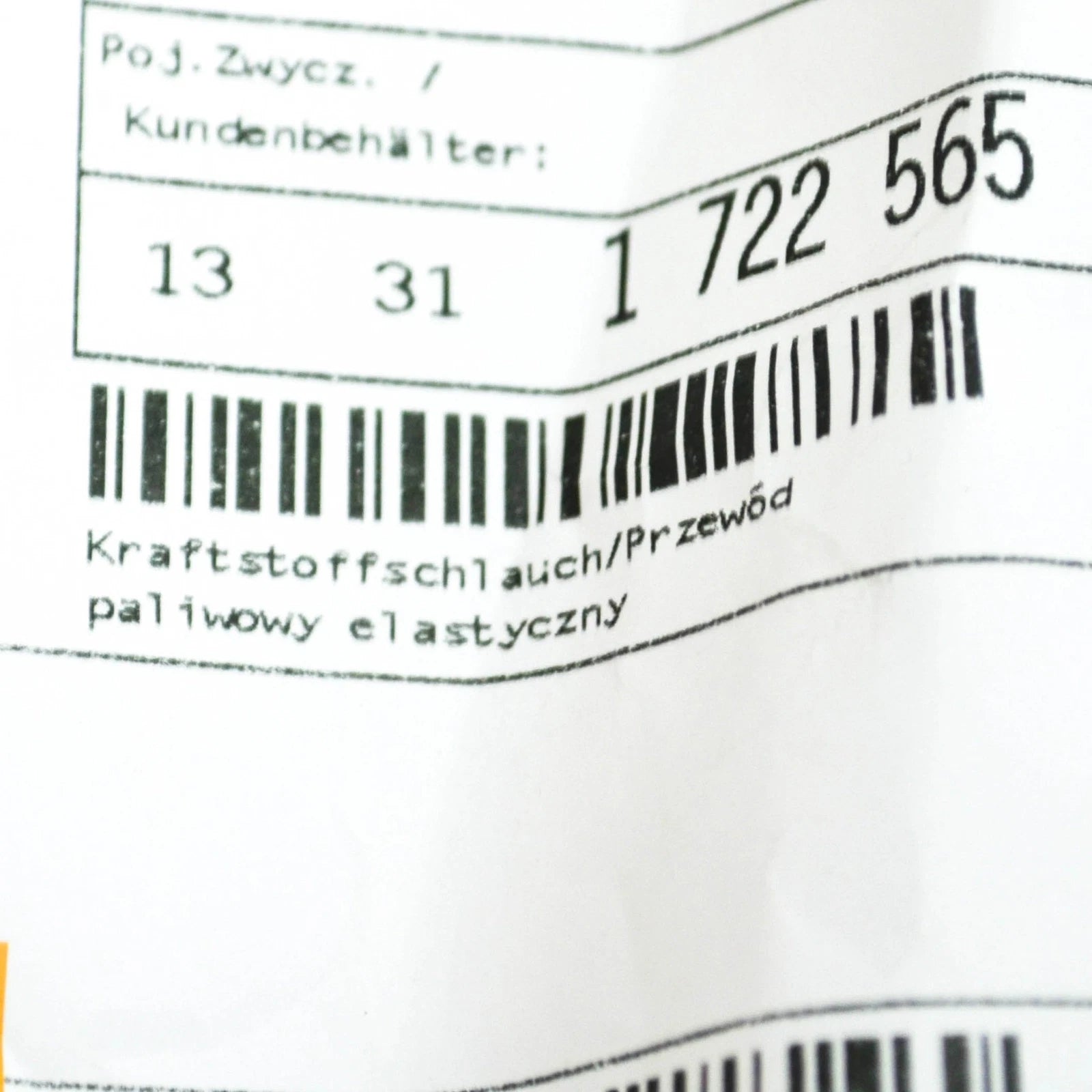 NEW BMW 3 E30 FUEL VENT HOSE 13311722565 1722565 2.0 PETROL ORIGINAL