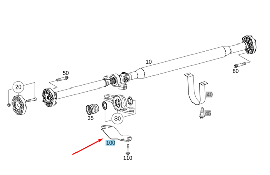 new mercedes-benz vito w447 propeller shaft bracket a4474110000 original