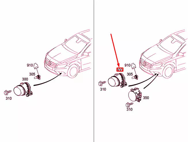 NEW MERCEDES-BENZ A W176 FRONT RIGHT FOG LIGHT A0998200256