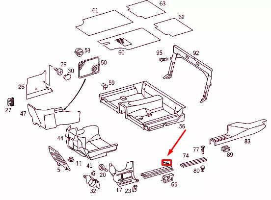 NEW MERCEDES-BENZ C W202 FRONT DOOR ENTRANCE RAIL A20268007359051