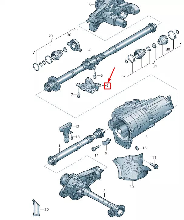 NEW VW TOUAREG 7P MK2 CARDAN SHAFT REAR DEFORMATION ELEMENT 7L8803799A