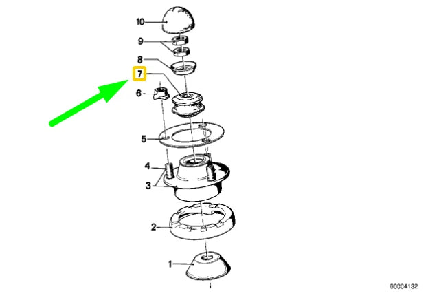 NEW BMW 6 COUPE E24 REAR STRUT MOUNT RUBBER MOUNTING BUSHING 33521117676