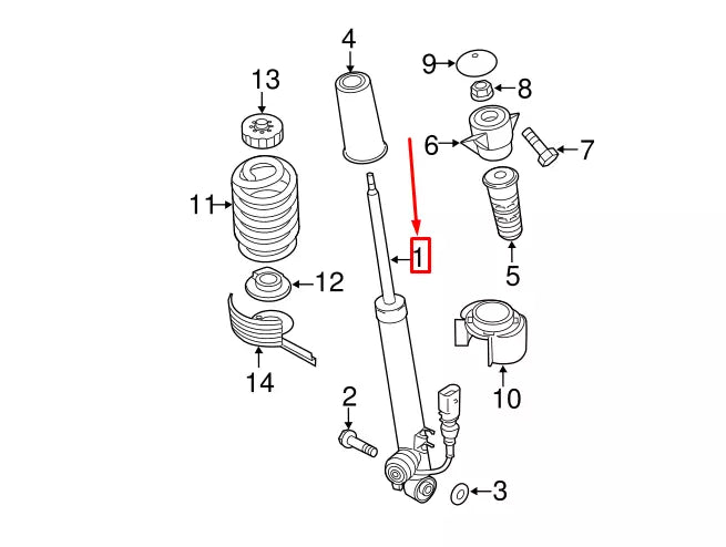 NEW AUDI Q5 8R REAR SHOCK ABSORBER 8R0513035AE ORIGINAL