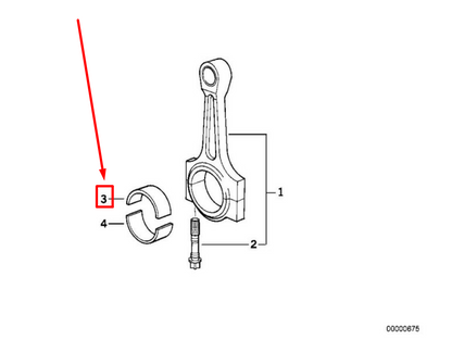 new bmw x5 e53 bearing shell 11241745832 1745832 original