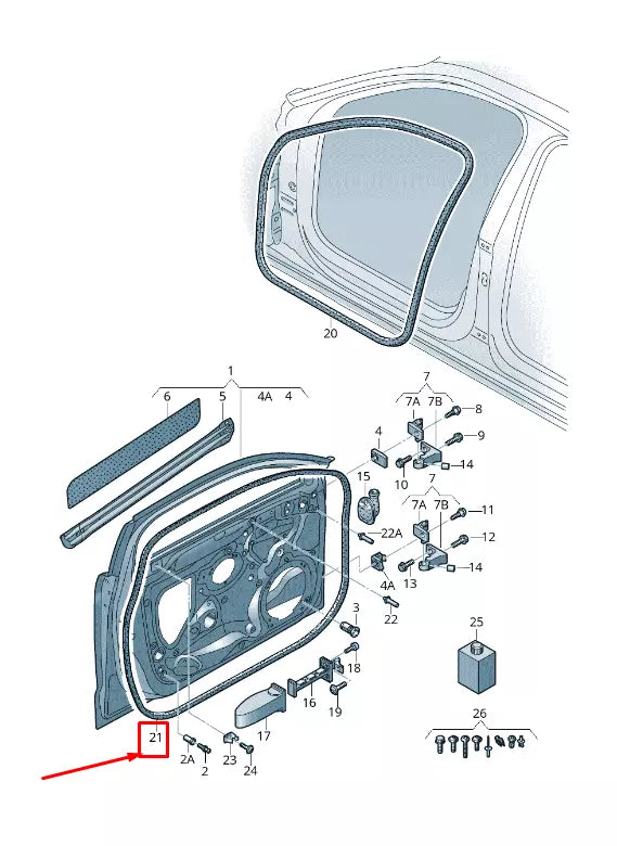 NEW AUDI A3 SPORTBACK 8V FRONT RIGHT OUTER DOOR SEAL RUBBER 8V4837912C ORIGINAL