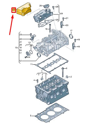 NEW VW GOLF VARIANT CG MK8 ENGINE OIL SEPARATOR COVER 05C103729