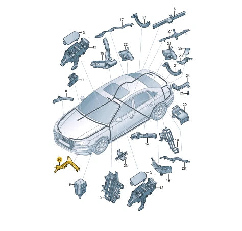 NEW AUDI A4 AVANT B9 ENGINE BAY CABLE GUIDE 8W0971824AE ORIGINAL