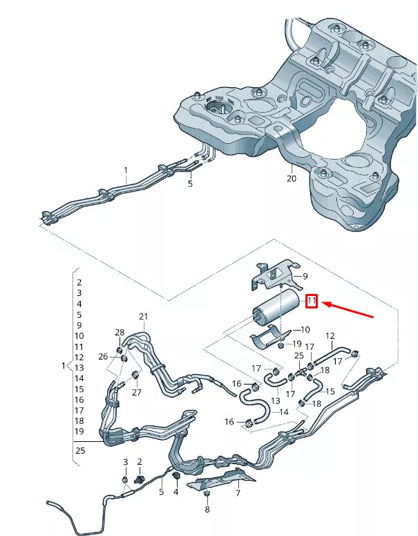 NEW AUDI A6 C8 FUEL FILTER 4N0127401A