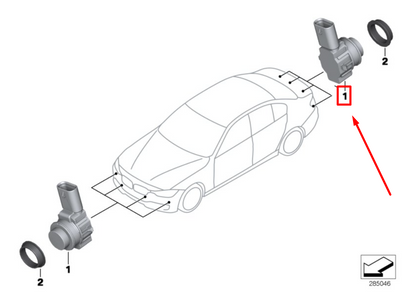 new bmw 3 f30, f80 rear parking sensor 9261594 66209261594 original
