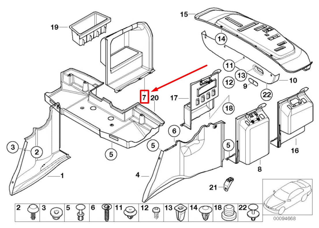 NEW BMW 5 E39 RIGHT TRUNK TRIM PANEL 8159478 51478159478 ORIGINAL