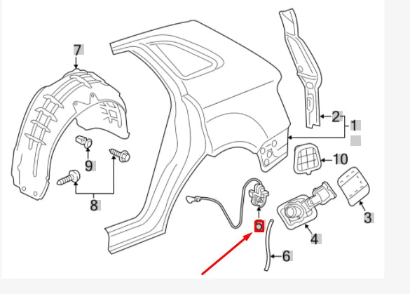 NEW AUDI A6 C8 FUEL TANK COVER ACTUATOR MOTOR 4M0862153B ORIGINAL