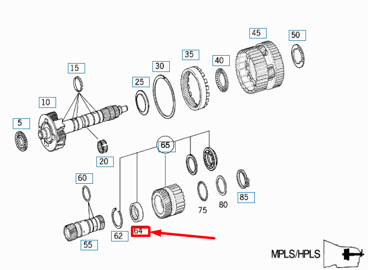 NEW MERCEDES-BENZ E W211 TRANSMISSION HOOP FREEWHEEL A2112700031 ORIGINAL