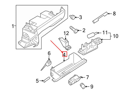 NEW VW GOLF VI 5K MK6 FRONT GLOVE BOX DOOR 1K1857101M82V ORIGINAL