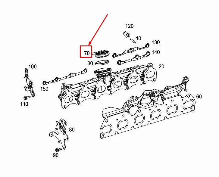 NEW MERCEDES-BENZ S W222 EXHAUST MANIFOLD PROFILE CLAMP A0009956300 ORIGINAL