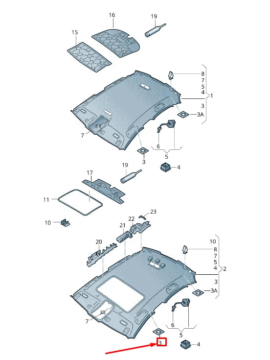 NEW AUDI A7 SPORTBACK 4G FRONT ROOF MICROPHONE SUPPORT 4G0867902