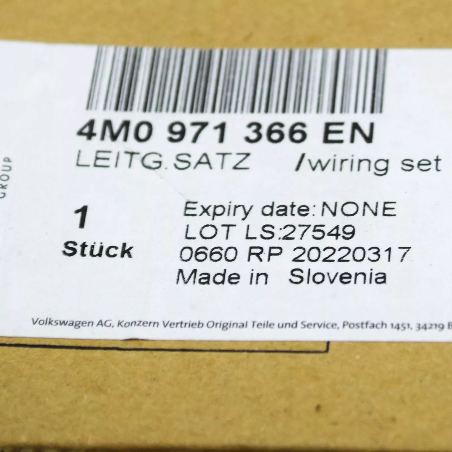 NEW AUDI A4 AVANT B9 MULTIMEDIA EQUIPMENT LEFT WIRING LOOM 4M0971366EN ORIGINAL