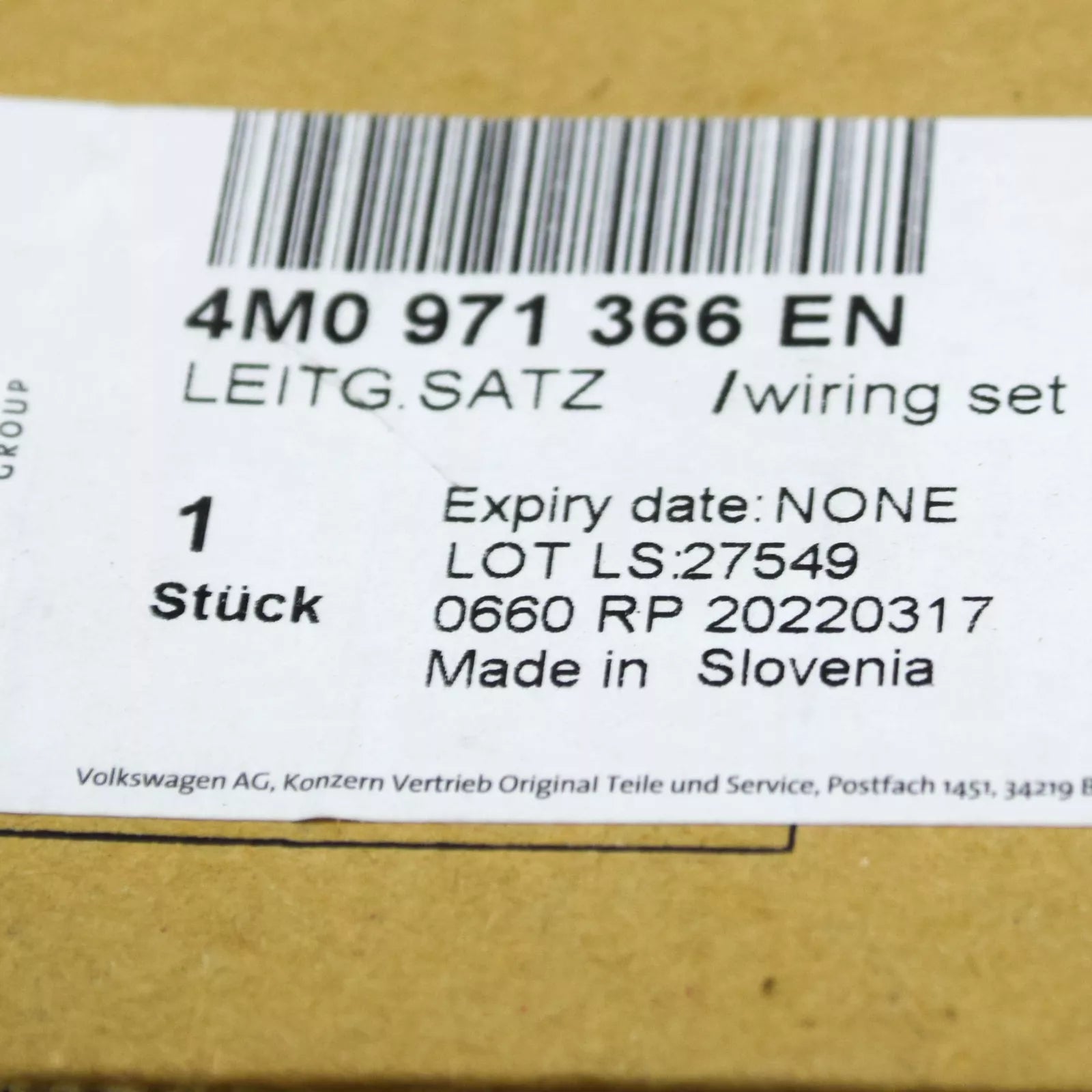 NEW AUDI A4 AVANT B9 MULTIMEDIA EQUIPMENT LEFT WIRING LOOM 4M0971366EN ORIGINAL