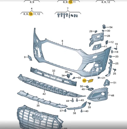 NEW AUDI Q5 FY 80A LEFT SIDE HEADLIGHT WASHER COVER CAP 80A807753GGRU