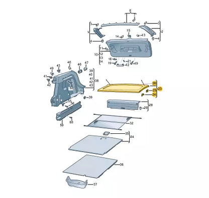 NEW VOLKSWAGEN ID.4 E21 REAR PARCEL SHELF 11A86776987A ORIGINAL
