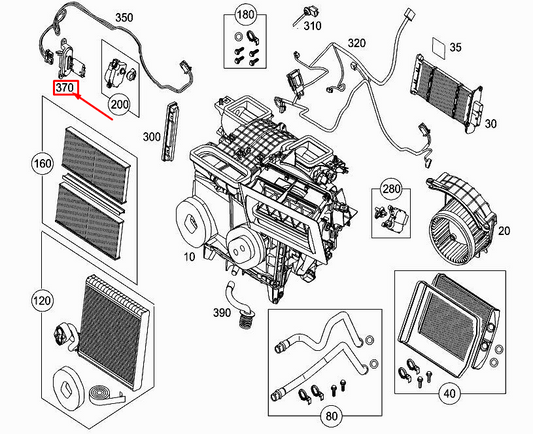 new mercedes-benz citan w415 heater fan blower regulator a4159064200 original