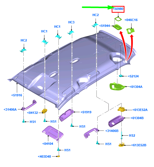 new ford grand c-max mk2 rear roof trim retainer 1885491 f1eb-n520a00-ac
