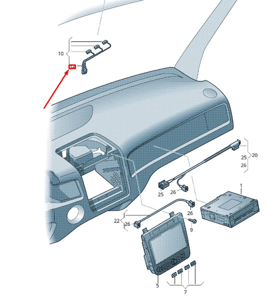 NEW VW TOUAREG 7P MK2 FLAT CONTACT HOUSING 6 PIN RHD 6Q0972716B