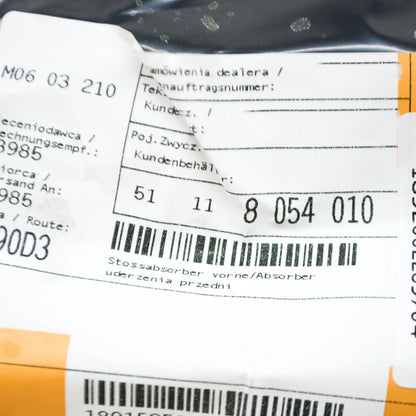 NEW BMW X5 F15 FRONT M BUMPER ABSORBER FOAM 51118054010 8054010 2015 ORIGINAL