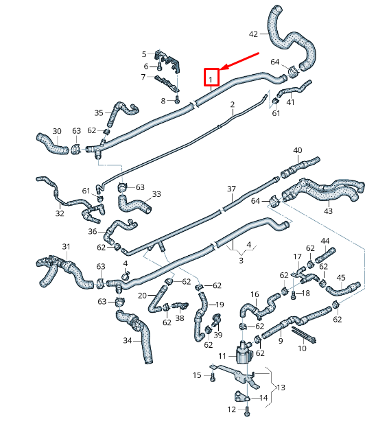 new audi r8 4s engine coolant pipe 4s0121400d original