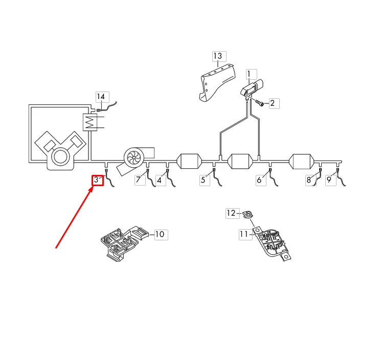 NEW VOLKSWAGEN SCIROCCO MK3 EXHAUST GAS TEMPERATURE SENSOR 04L906088DT