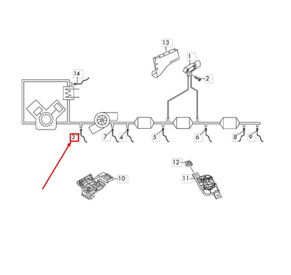 NEW VOLKSWAGEN SCIROCCO MK3 EXHAUST GAS TEMPERATURE SENSOR 04L906088DT