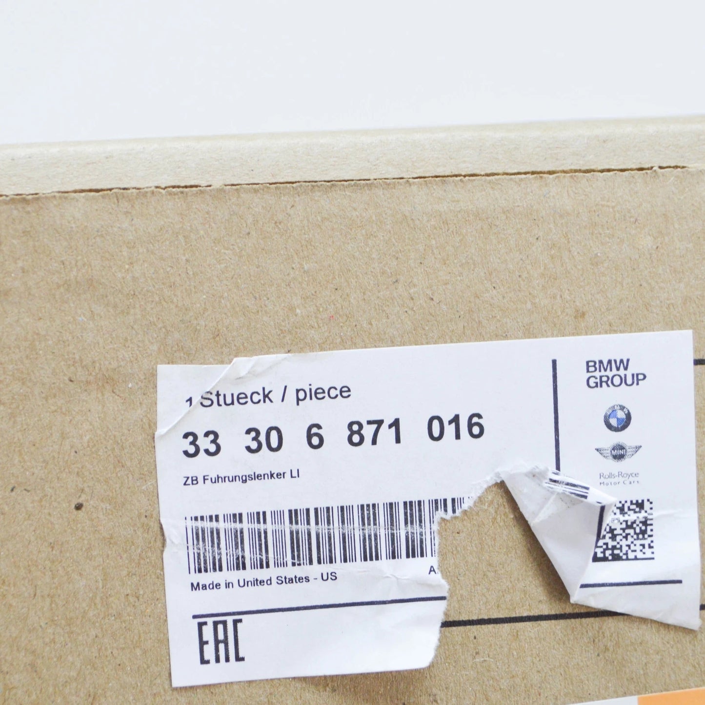 NEW BMW X3 G01, F97 REAR RIGHT WISHBONE ARM 33306871016 6871016 ORIGINAL