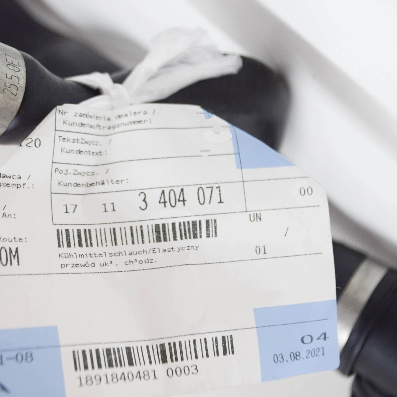 NEW BMW X3 E83 COOLANT PIPE HOSE 17113404071 3404071 ORIGINAL